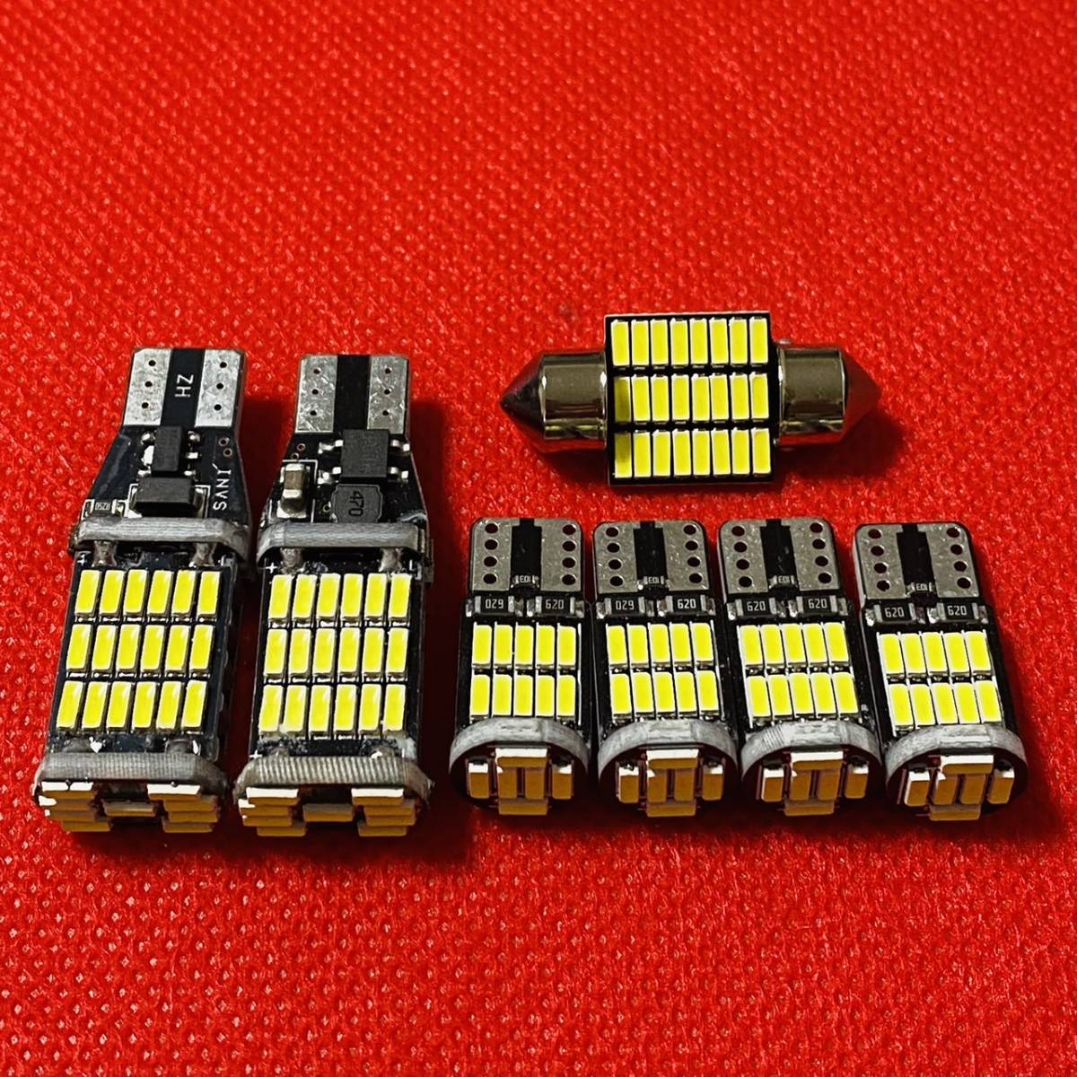 超爆光 MA27/37S ソリオ ハイブリッド ルームランプ スモール バックランプ ナンバー灯 T10 LED 7個セット ホワイト スズキ 送料無料拍卖