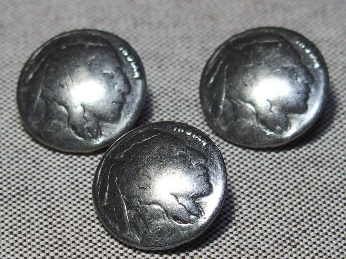 ボタン インディアン 3個拍卖