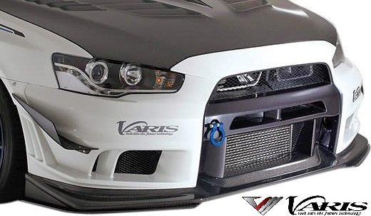 【M’s】ランサーエボリューション10 (CZ4A) VARIS フロントバンパーVer.2 + リップS耐Ver. (14 Ver.Ultimate) FRP バリス エアロ VAMI-214拍卖