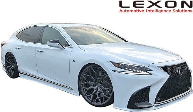 【M’s】 レクサス 50系 LS F-SPORT 前期 (2017/10-2020/10) LEXON EXCLUSIVE カーボン サイドスプリッター 左右 レクソン エアロ パーツ拍卖