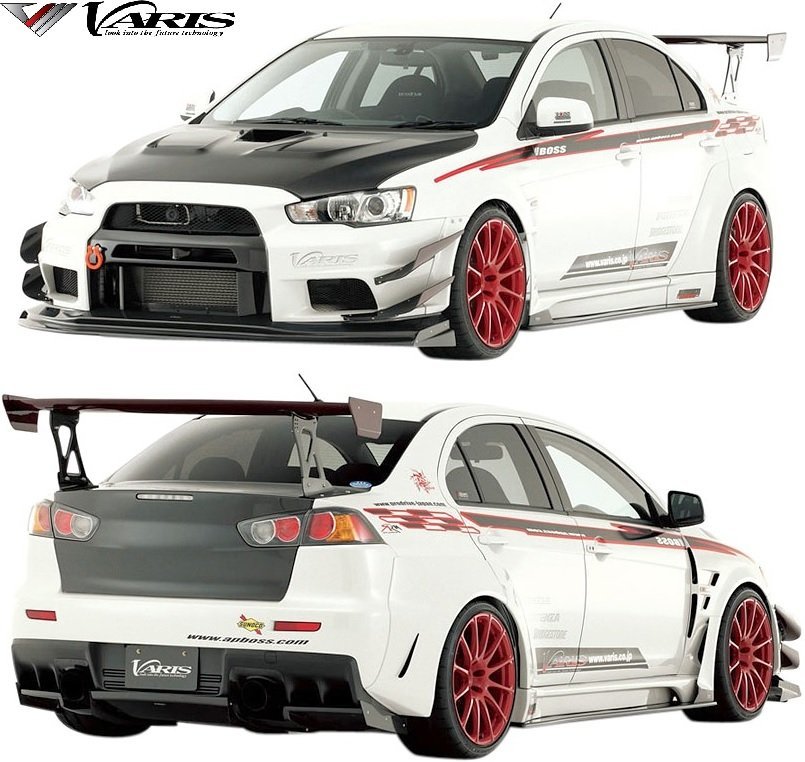 【M’s】 CZ4A ランサーエボリューションX 2007.10-2015.8 VARIS ワイドボディキットD Ver.1 カーボン+VSDC バリス エアロ パーツ VAMI-153拍卖