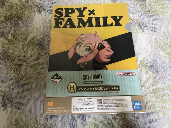 234クリアファイル 一番くじ SPY×FAMILY -Embark on a mission-  2枚セット アーニャ・フォージャー/タイトル拍卖