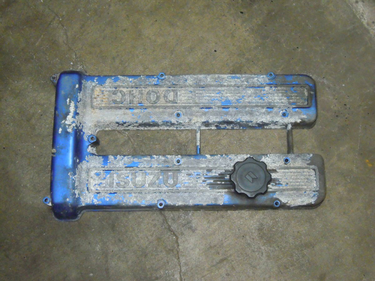 イスズ 初代 ジェミニ 60 PF60 ZZR ZZ-R G180 DOHC ツインカム 青ヘッド 純正 エンジン ヘッドカバー タペットカバー カムカバー 中古品拍卖