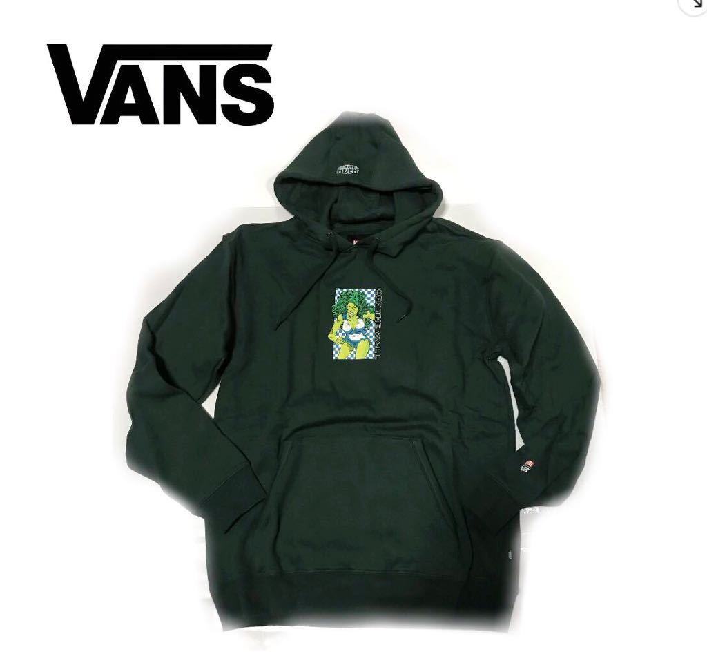 新品●VANS/バンズ●VANS x MARVEL●パーカー .プルオーバー 、グリーン、USA.Lサイズ拍卖