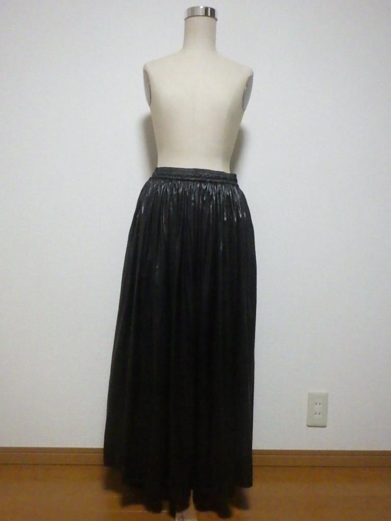 earth music&ecology 超光沢サテン フレアー ロング スカート 595拍卖
