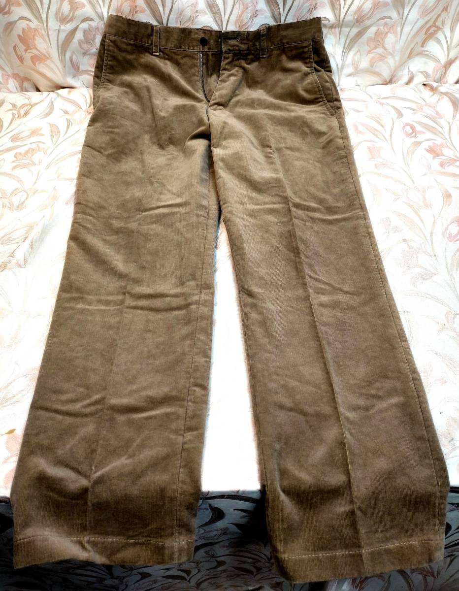 McGREGOR マクレガー スラックス パンツ メンズ サイズ82 コーデュロイ風 ベージュ ロゴ刺繍・拍卖