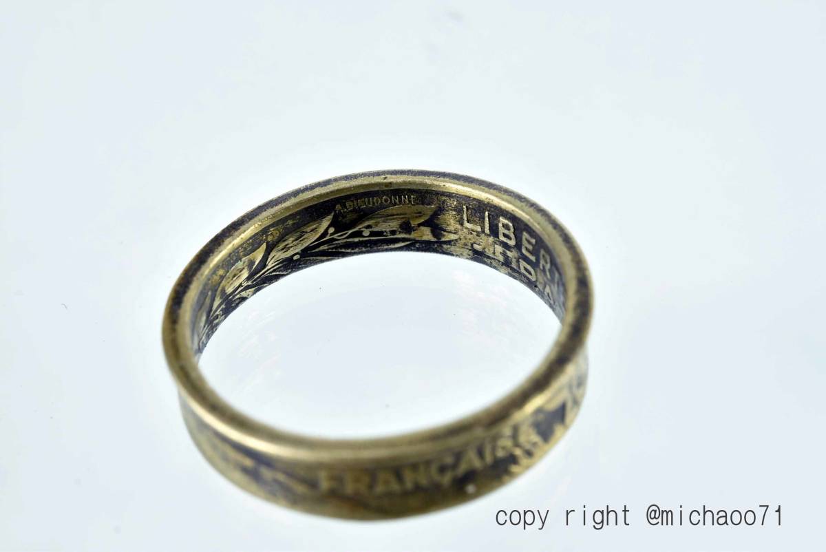 本物のコインを加工したコインリング コインの指輪 COIN RING 11114-494cr拍卖