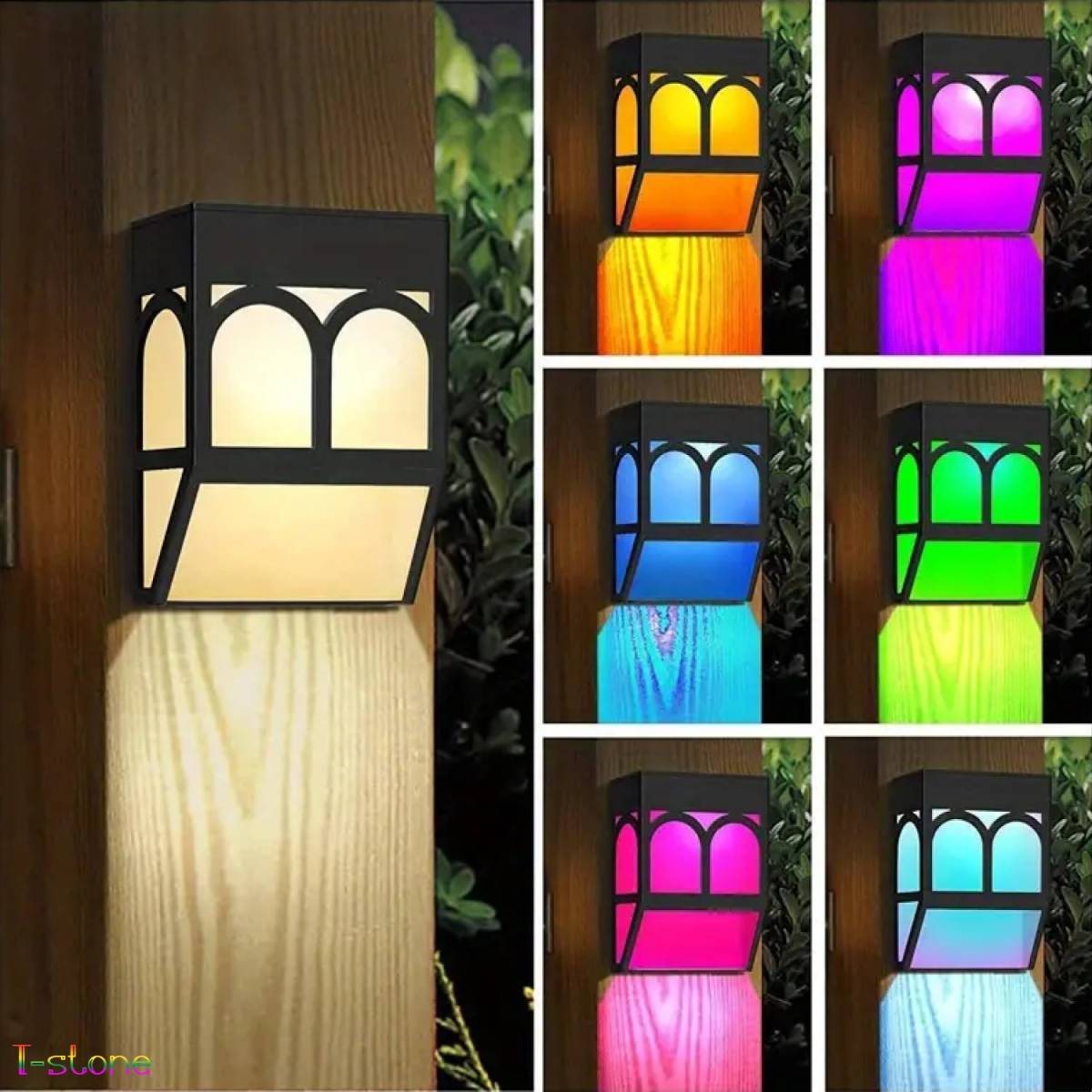 ソーラーライト LEDライト6個セット 7色切り替わり 野外ライト ガーデンライト お洒落 暖色 屋外照明 自動点灯消灯 省エネ 防水 設置簡単拍卖