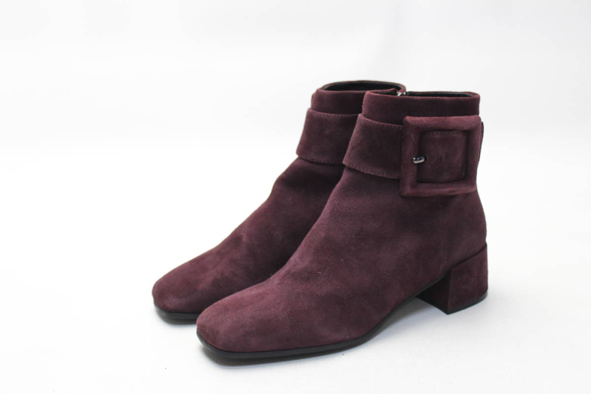 新品♪ELVIO ZANON エルビオ ザノン 本革スエードショートブーツ(36)拍卖