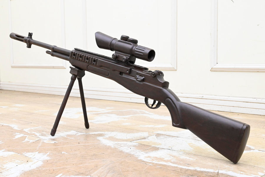 MK39 希少 木製で作られた 木彫り 銃 オブジェ 飾り物 ライフル 木製拍卖