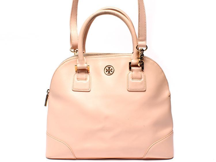$ 美品 $ 激レア!■ TORY BURCH ■ トリーバーチ ■ 型押し レザー製 ・ 2WAY ハンドバッグ ■ ストロベリーピンク系 ■ 送料無料!!拍卖