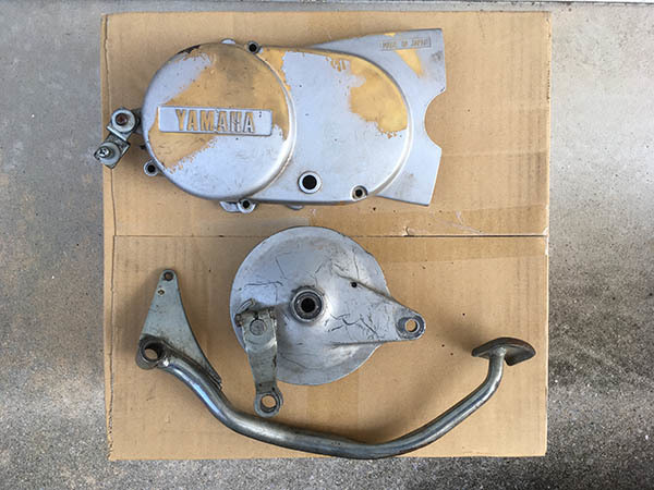 ヤマハ メイト 純正 スプロケットカバー ブレーキペダル ブレーキパネル V50 ブレーキシュー エンジンカバー拍卖