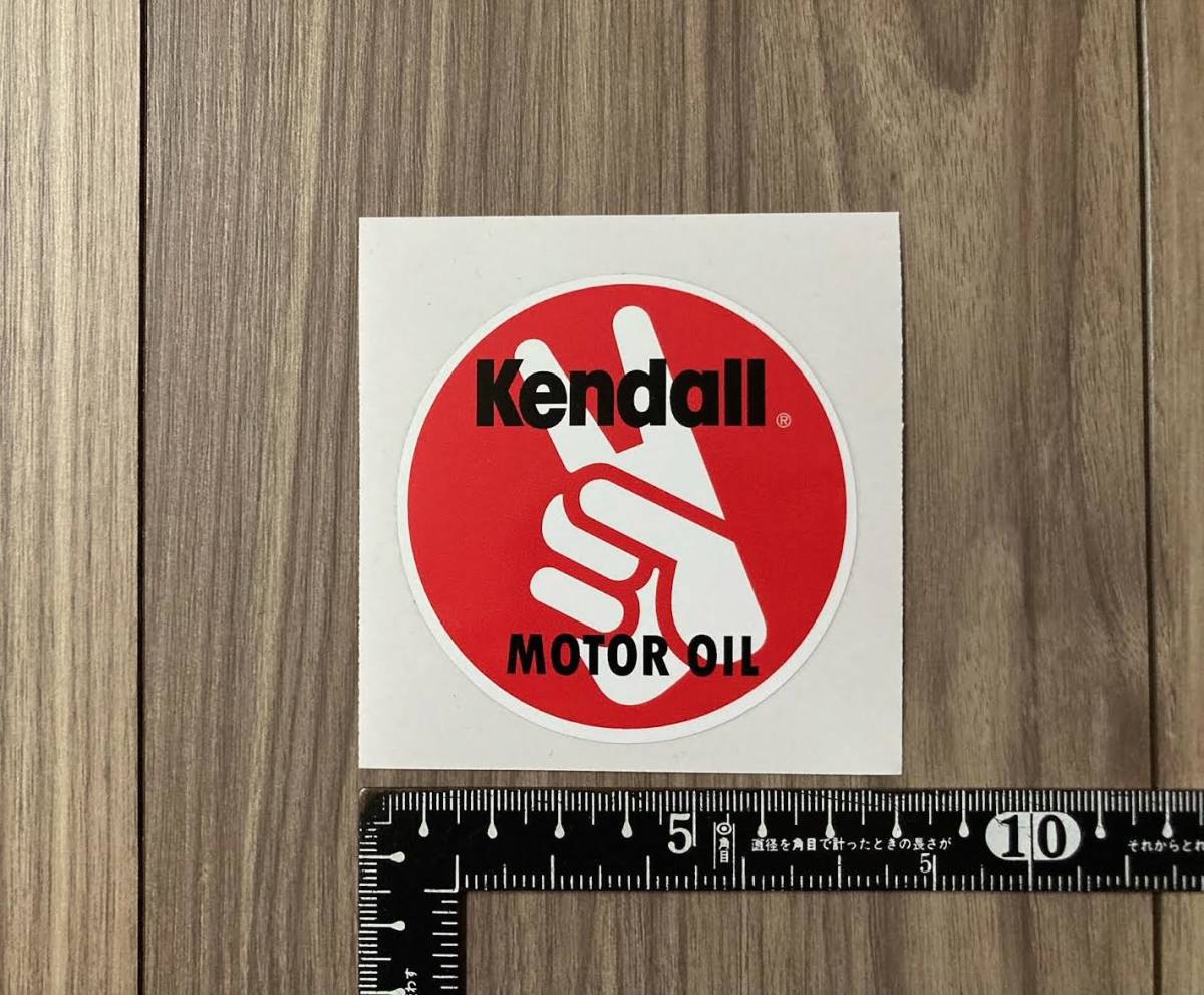 送料無料 Kendall Motor Oil ケンドル エンジン モーター オイル ステッカー レッド拍卖