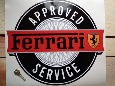★送料無料★Ferrari Approved Service フェラーリ カッティング ステッカー 420mm x 370mm拍卖