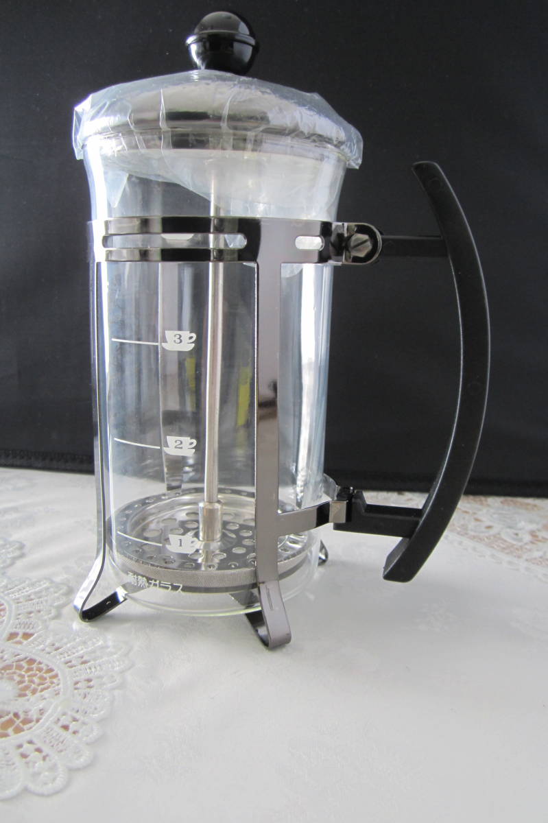 ★紅茶宴・紅茶用メタリック ティーサーバー・ブラック 760cc・耐熱ガラス製・未使用拍卖