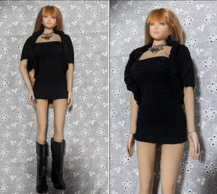 1/6ドール用 TBLeague ファイセンS07 クールガール セットアップ ブーツ ネックレス拍卖