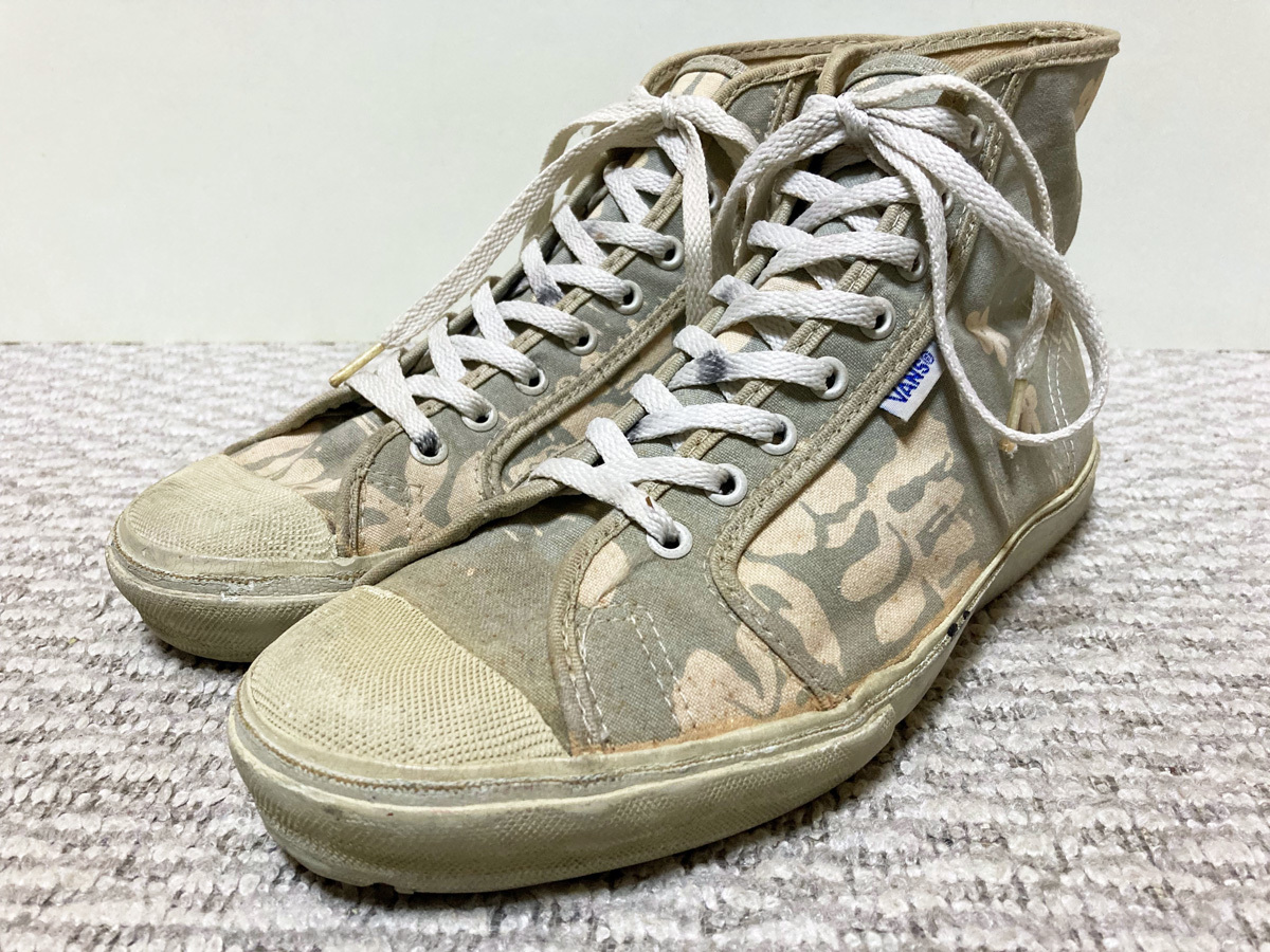 ♪80's 米国製 Made in USA VANS GODDARD HI ALOHA バンズ ゴッダード ハイトップ 水色アロハ柄 US9 希少♪拍卖