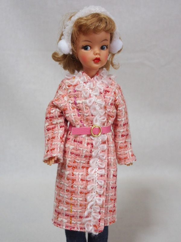 Doll Dressing♪ハンドメイド タミーちゃんサイズお洋服セット人形/アウトフィット/衣装/ドレス/コート/アウター/ベルト/ドール服/ツイード拍卖