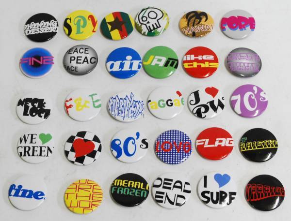 送料無料★缶バッジ 30個セット φ25mm★ファッション小物 雑貨拍卖