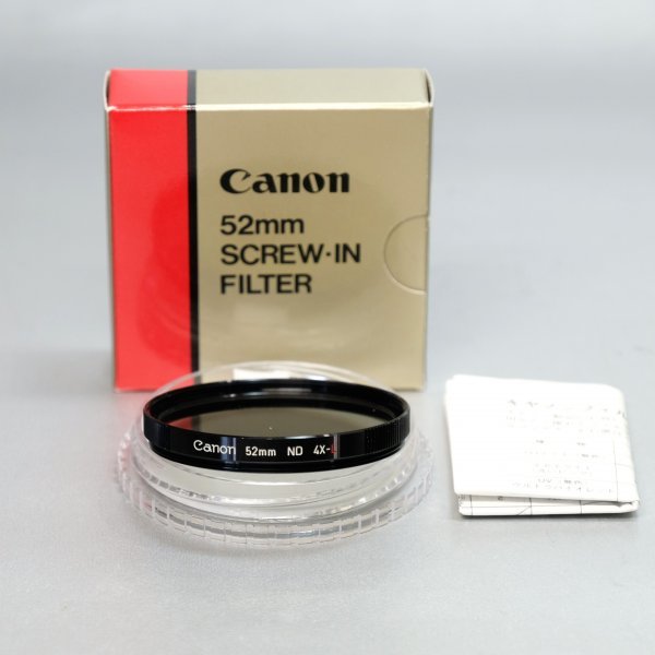 未使用【Canon】52mm*ND4-L/4x*光量調整用 減光*説明書・ケース・元箱付き拍卖