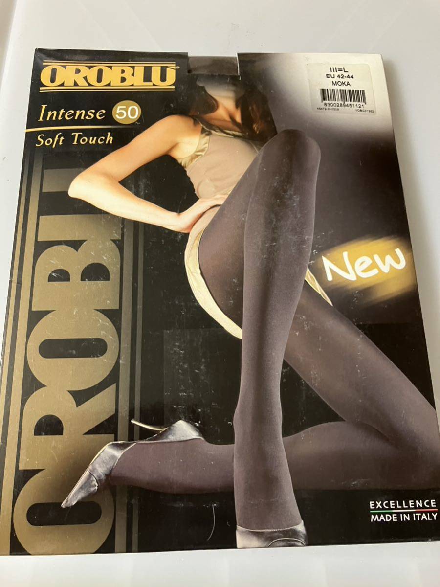 【送料無料】OROBLU iutense 50 soft touch L EU 42-44 moka 50デニール タイツ tights オロブル モカ拍卖