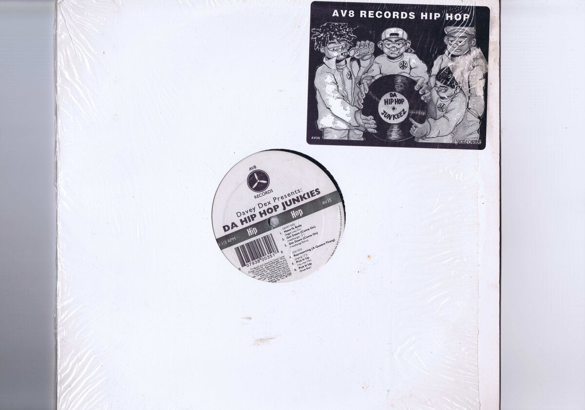 盤質良好 US盤 12inch Davey Dex Presents The Hip Hop Junkies / Da Hip Hop Junkies シュリンク付き(開封済) AV35拍卖