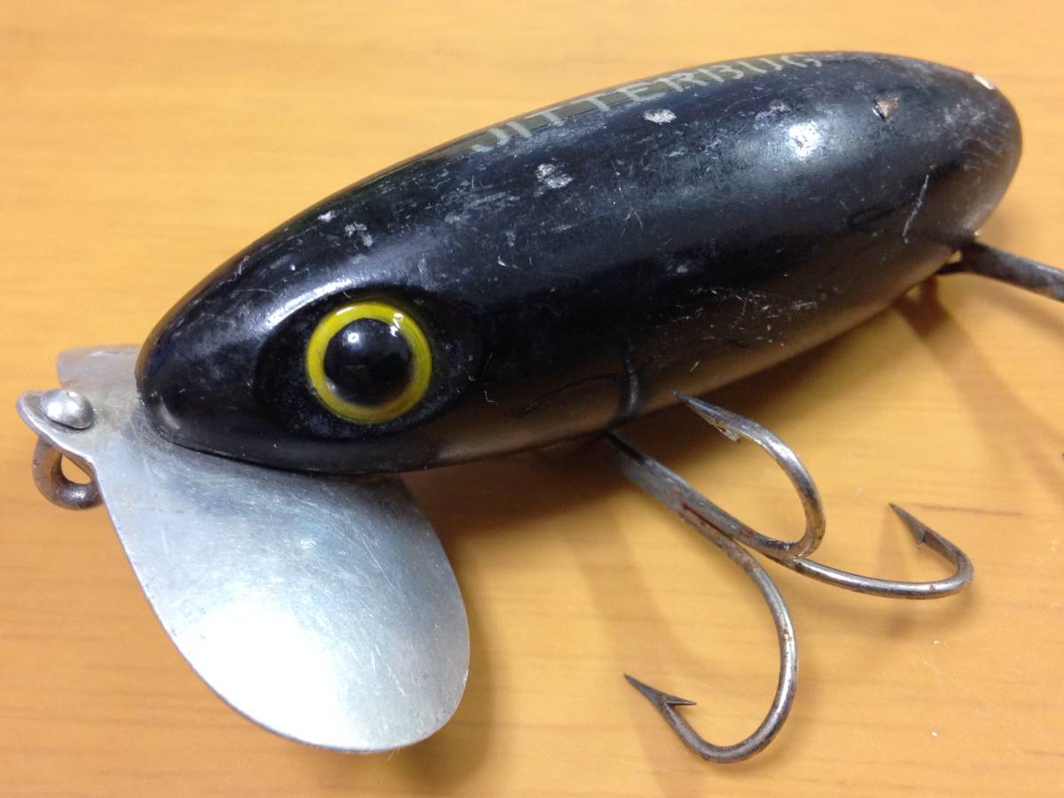 ★FRED ARBOGAST★ フレッドアーボガスト ジッターバグ 5/8oz ブラック ※傷や擦れ多数あり #20-999拍卖