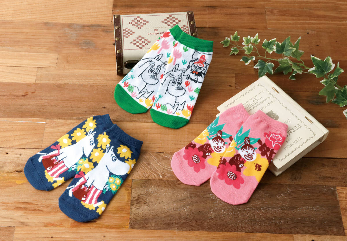 ムーミン♪ レディース靴下 ソックス 3足セット リトルミイ ムーミン ムーミンママ スニーカー丈拍卖