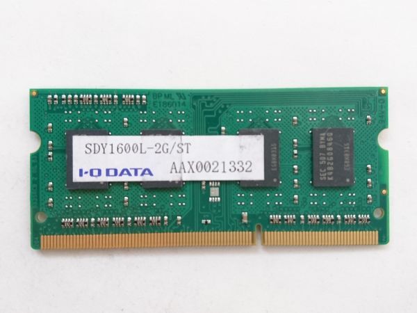 中古品★IODATA ノートメモリ SDY1600L-2G/ST★2G×1枚 計2GB拍卖