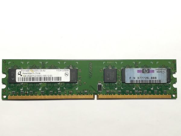 中古品★Q メモリ 1GB 2Rx8 PC2-5300U-555-12-E0★1GBx1枚 計1GB拍卖