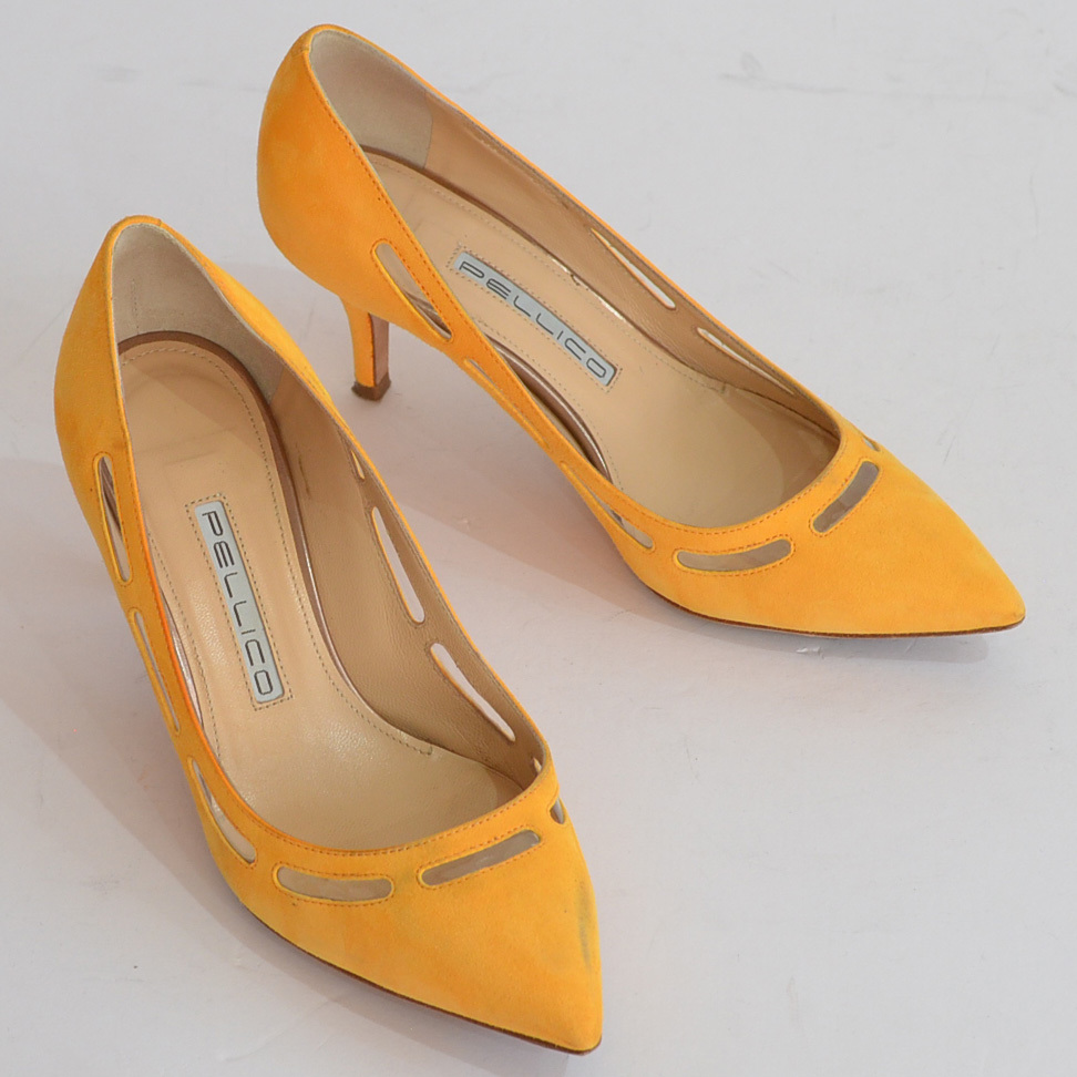 18SS PELLICO ペリーコ TUTTI ANELLI ANDREA スエード パンプス Y-18536X 拍卖