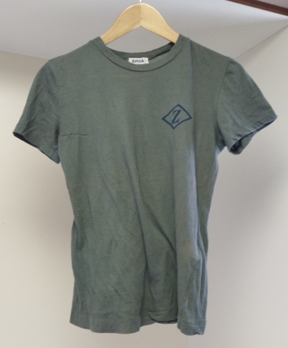 ZUCCA カーキー ダークオリーブグリーン ジャストフィットTシャツ 難有り拍卖