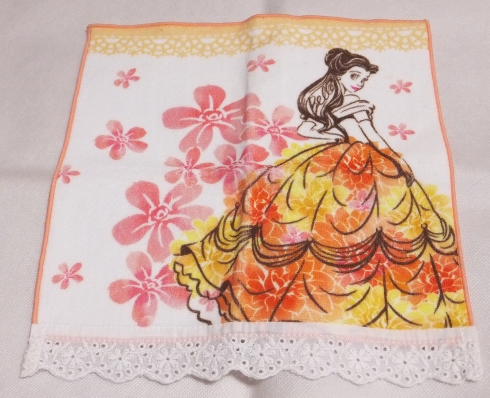 訳あり 難あり ディズニー 美女と野獣 ベル プチタオル ハンドタオル ミニタオル プリンセス拍卖