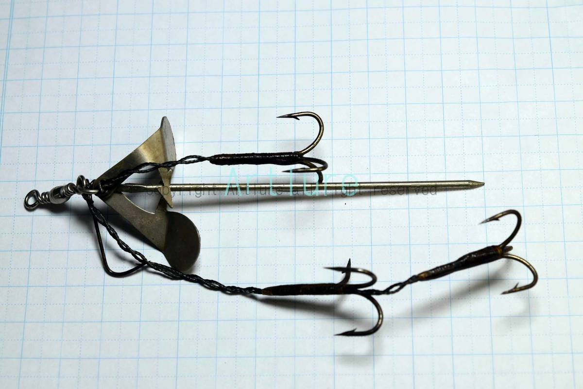 VINTAGE RARE METAL LURE, ARCHER SPINNER C1915 希少蒐集家向けヴィンテージメ5912-5オールドルアー、拍卖