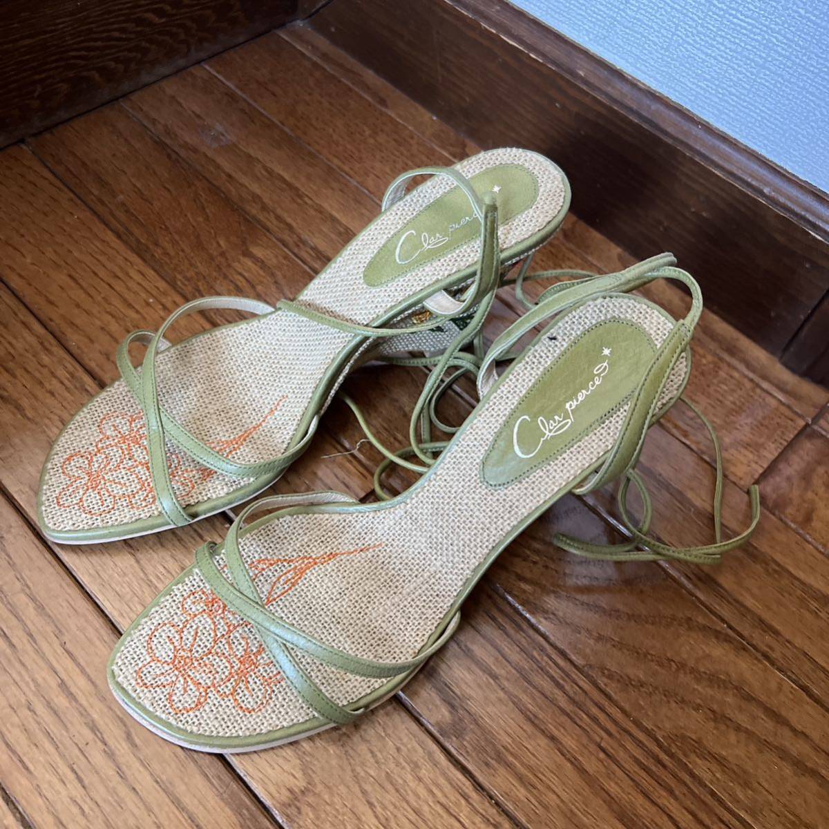 clar pierce サンダル レースアップ 刺繍拍卖