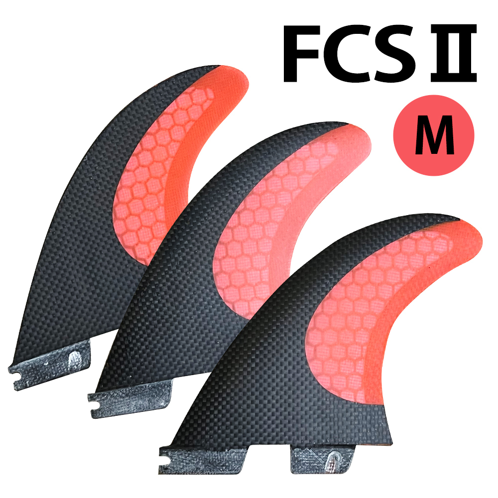 サーフィンショートボード用★FCS2カーボンファイバーグラスフィン ハニカムコアトライフィンMサイズ M5/G5/PC5/AM2 PERFORMERパフォーマー拍卖