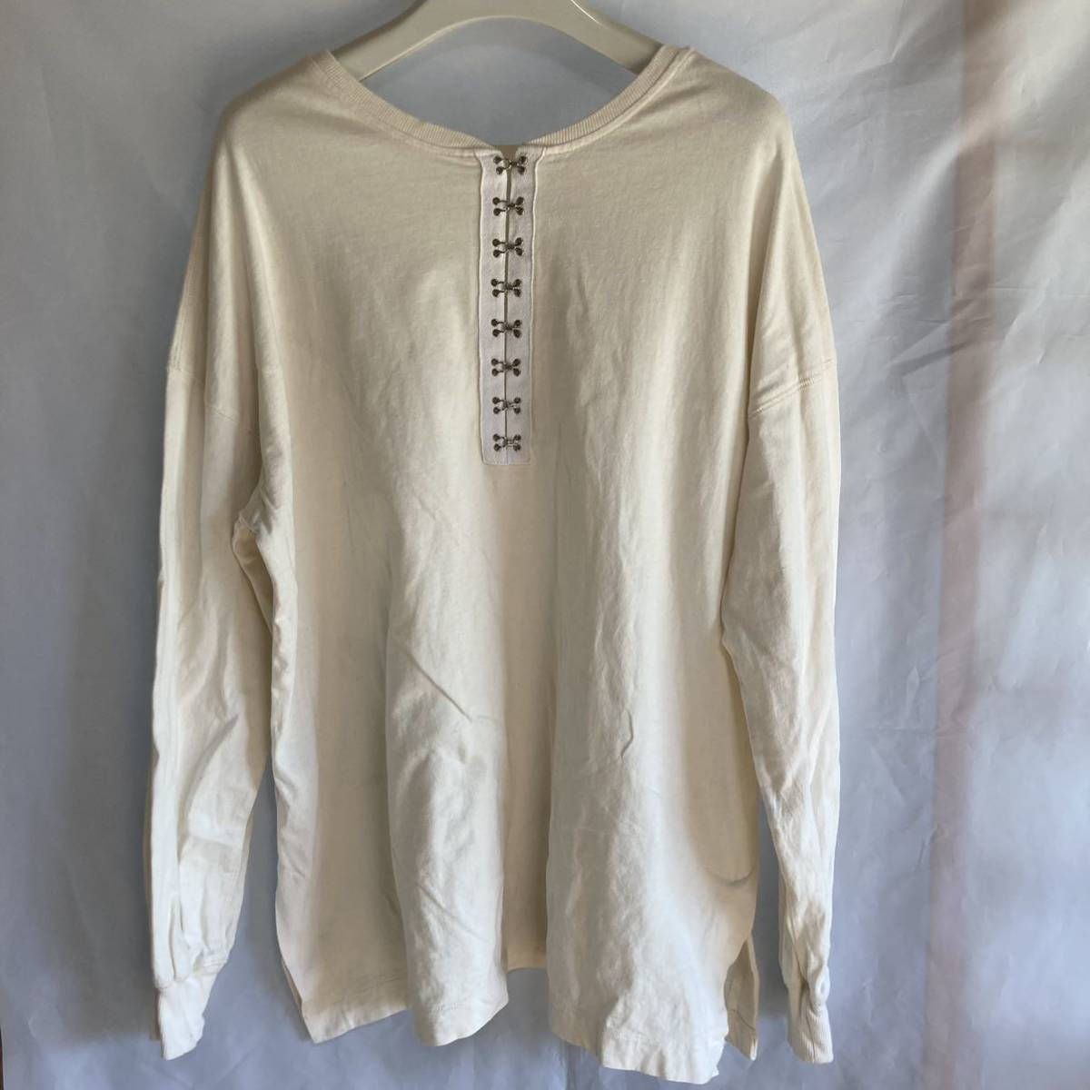 rose bud バックホック カットソー ロンT 長袖Tシャツ サイズFree拍卖