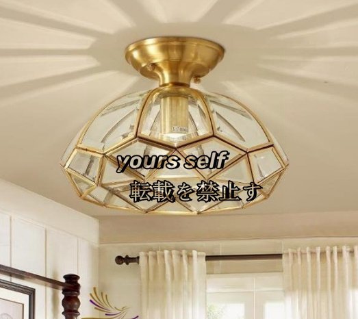 美品★ 銅製シーリングライト 通路シーリングライト 廊下シーリングライト 玄関シーリングライト ヴィンテージ 工芸品拍卖