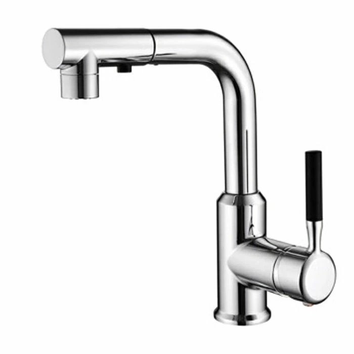 蛇口 シャワーヘッドキッチン 浴室 洗面台 混合水栓 シングルレバー キッチン蛇口 360°回転 本体真鍮 伸縮ノズル ハンドシャワー 混合栓拍卖