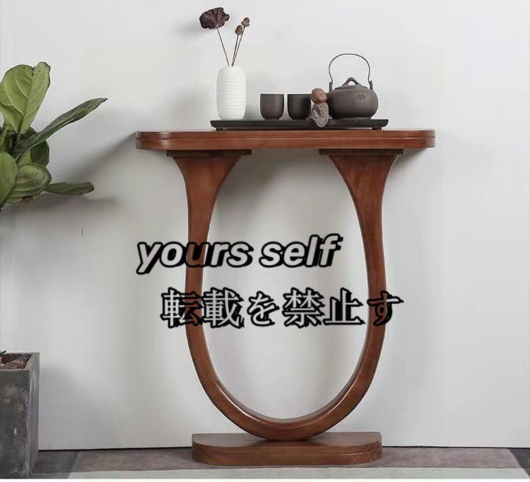 新品! アンティーク調デザイン半円コンソールテーブル 電話台 テーブル 花台リビン 玄関テーブル サイドテーブル 飾りキャビネット拍卖