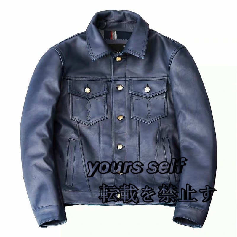 最高品質 ☆牛革 レザージャケット ライダース バイクレザー 本革 メンズファッション アメカジ 革ジャン ジャンパー 稀少革 S~4XL拍卖