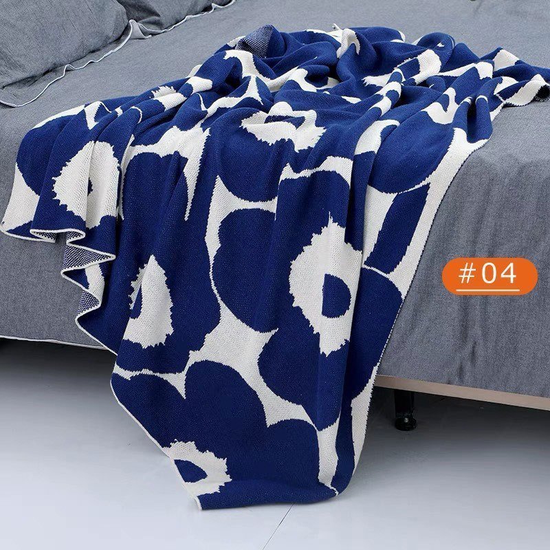 毛布 ニット ひざ掛け 大判 北欧 おしゃれ 掛け毛布 肩掛け 着るブランケット 防寒 昼寝 通年使用 洗える 暖かい 130*150cm ☆#04拍卖