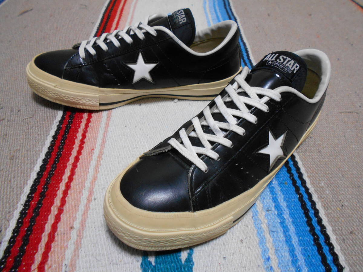 1990S コンバースCONVERSE オールスター ALLSTAR ワンスターONE STAR 日本製 MADE IN JAPAN ビンテージ 本革レザー チャックテイラー拍卖