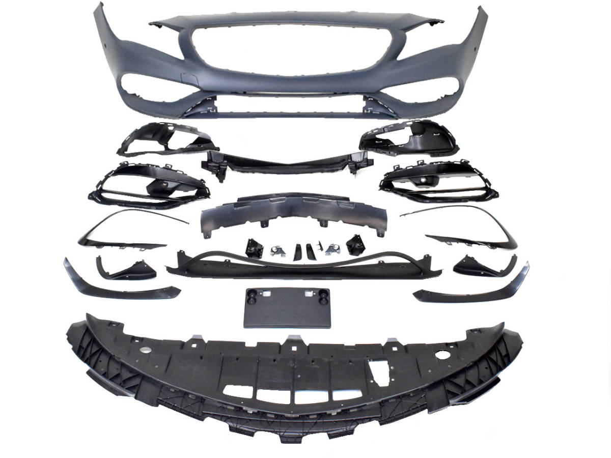 W117 X117 フロント バンパー 部品一式 後期 CLA45type 未塗装 メルセデス ベンツ CLAクラス 国内発送 即納 カスタム エアロ 外装 パーツ拍卖