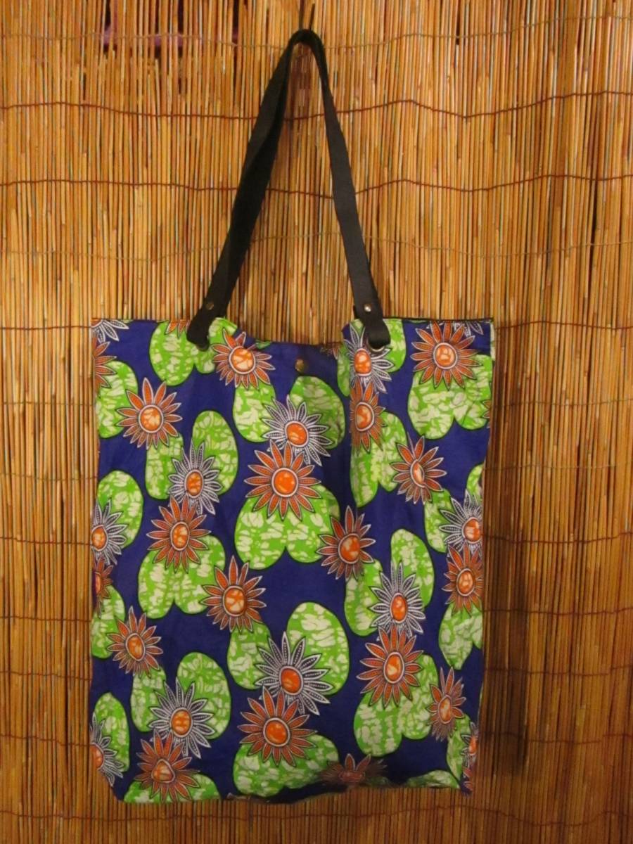 ②訳あり*アフリカンプリント*パーニュ生地*トートバッグ拍卖