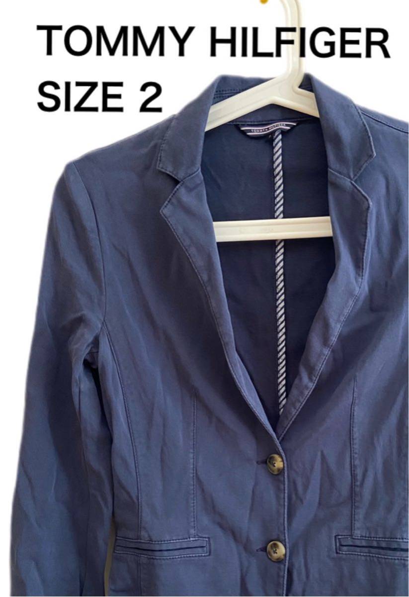 【送料無料】中古 TOMMY HILFIGER トミーヒルフィガー テーラードジャケット サイズ2拍卖