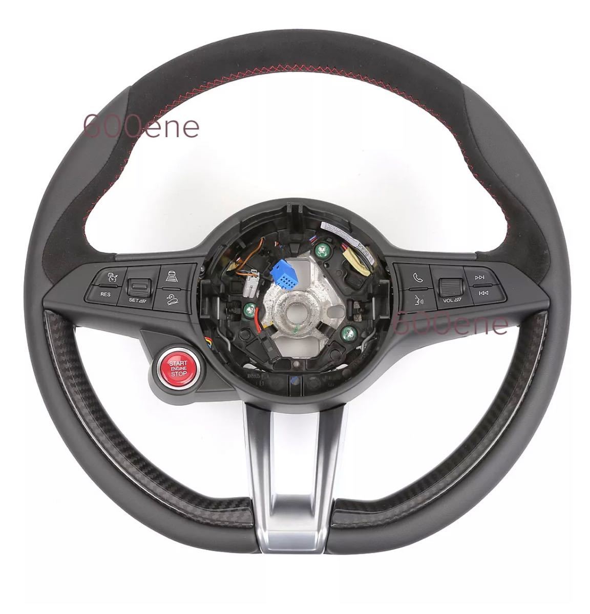 アルファロメオ Alfa Romeo Giulia Stelvio QV (Quadrifoglio Verde) スポーツ カーボン スエード ステアリング ハンドル拍卖