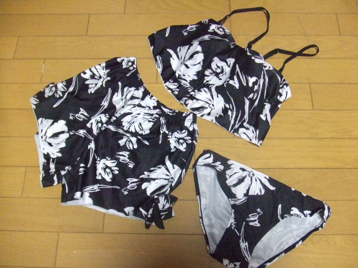 黒 ★ 上品 レディース水着 水着 ビキニ セパレート スイムウエア サイズL           #178拍卖