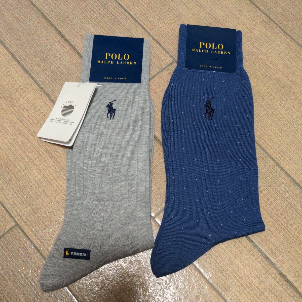 ★新品★ラルフローレン メンズソックス 2足拍卖