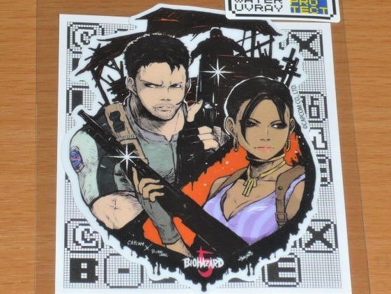 ◆バイオハザード ステッカー◆バイオハザード5 クリス&シェバ◆B-SIDE LABEL◆カプコン◆拍卖